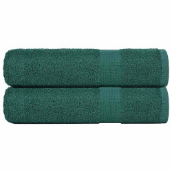 Toalhas de banho frogn 2pcs 70x140 cm 360 g/m² verde