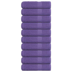 Toalhas de banho frogn 10 pcs 70x140 cm 360 g/m² roxo