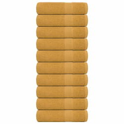 Toalhas de mãos frogn 10 pcs 50x100 cm 360 g/m² ouro