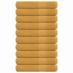 Toalhas de sauna frogn 10 pcs 80x200 cm 360 g/m² ouro