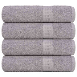Toalhas de banho frogn 4 pcs 70x140 cm 360 g/m² cinzento