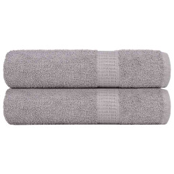 Toalhas de banho frogn 2 pcs 100x150 cm 360 g/m² cinzento