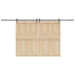 Kit de ferragens para porta deslizante 427 cm aço preto