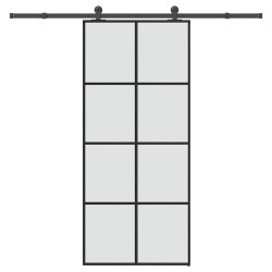 Porta deslizante c/ conj. ferragens 90x205cm vidro esg/alumínio