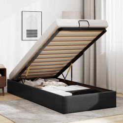 Estrutura de cama otomana sem colchão 80x200 cm preto