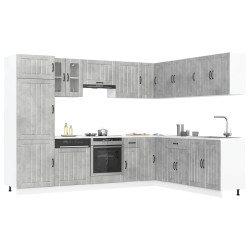 14 Peças armário de cozinha conjunto lucca concreto cinza
