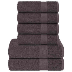 6Pcs conjunto de toalhas frogn 360 g/m² antracite