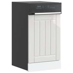 Painel máquina lavar louça derivados madeira branco brilhante