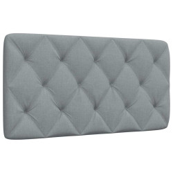 Almofadão de cabeceira 100 cm tecido cinzento-claro