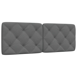 Almofadão de cabeceira 120 cm tecido cinzento-escuro
