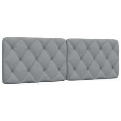 Almofadão de cabeceira 160 cm tecido cinzento-claro