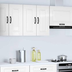 Armário de parede de cozinha kalmar branco alto brilho