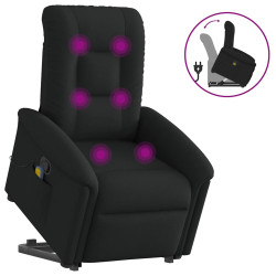 Poltrona de massagens reclinável elevatória tecido preto
