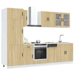 8 Peças armário de cozinha conjunto porto sonoma carvalho