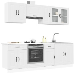 8 Peças armário de cozinha conjunto kalmar branco