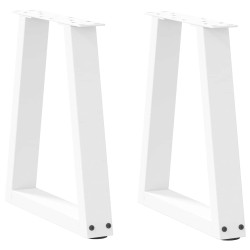 Pés para mesa de centro em v 2 peças branco 38x(42-43,3) cm aço