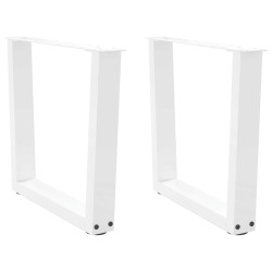 Pés para mesa de centro em v, 2 peças, branco, 50x (42-43,3) cm, aço