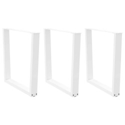 Pernas para mesa de jantar em v 3 peças, branco, 90x(72-73,3) cm, aço