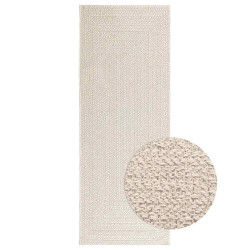 Tapete zizur creme 80x200cm aspeto de juta interior e exterior