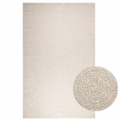 Tapete zizur creme 200x290cm aspeto de juta interior e exterior