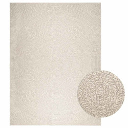 Tapete zizur creme 240x340cm aspeto de juta interior e exterior