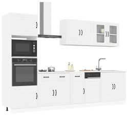 7 Peças armário de cozinha conjunto kalmar branco