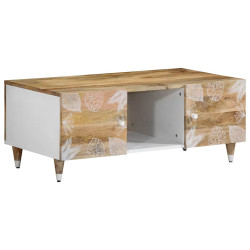 Mesa de centro 100x54x40 cm madeira de mangueira maciça