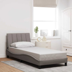 Estrutura de cama sem colchão hanko 90x190 cm tecido cinzento