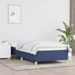 Estrutura de cama sem colchão 100x200 cm tecido azul