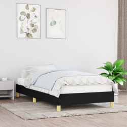 Estrutura de cama sem colchão 90x190 cm tecido preto