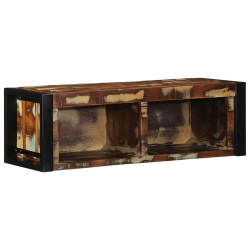 Móvel TV multicor 80x30x25 cm madeira maciça recuperada