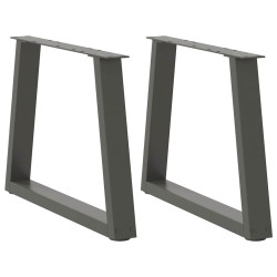 Pés para mesa de centro em v, 2 peças, antracite, 70x (42-43,3) cm, aço