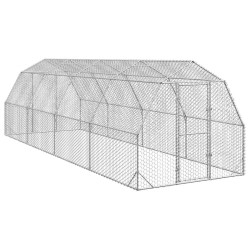 Corrida de galinhas 2,5x8x2,25 m aço galvanizado