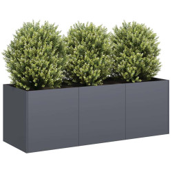 Vaso antracite 120x40x40 cm aço laminado a frio