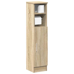 Móvel p/ casa de banho c/ suporte rolos 20,5x22x90cm cor sonoma
