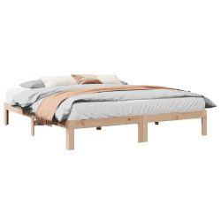 Cama sem colchão 160x200 cm madeira de pinho maciça