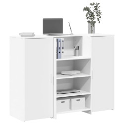 Balcão de recepção 135x50x103,5 cm derivados de madeira branco