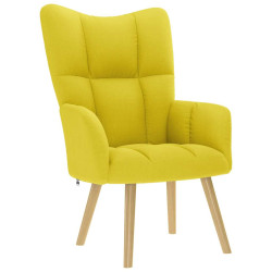 Cadeira de descanso tecido amarelo claro