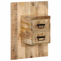 Mesa de cabeceira 60x32x80 cm madeira maciça manga áspera