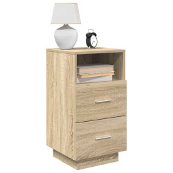 Mesas de cabeceira 2pcs c/2gavetas 36x36x68 cm carvalho sonoma