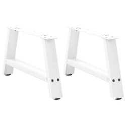 Pés para mesa de centro em formato a, 2 peças, branco, 60x (30-31) cm, aço