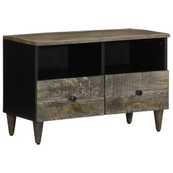 Móvel TV cinzento claro 70x33,5x46 cm madeira mangueira maciça