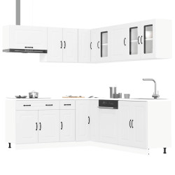11 Peças armário de cozinha conjunto kalmar branca