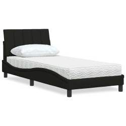 Cama com colchão hanko 80x200 cm tecido preto