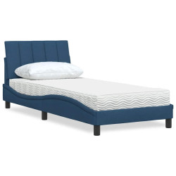 Cama com colchão hanko 90x200 cm tecido azul