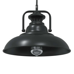 Candeeiro suspenso e27 preto ø 31 cm ferro