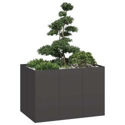 Vaso floreira 120x80x80 cm aço preto