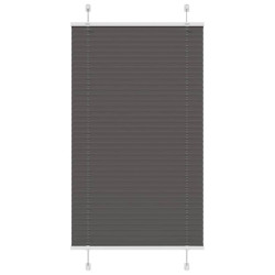 Preto plissada cega 80x100 cm largura tecido 79,4 cm poliéster