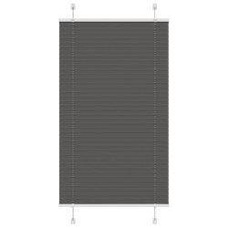 Preto plissada cega 70x100 cm largura tecido 69,4 cm poliéster