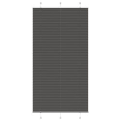 Preto plissada cega 110x200 cm largura tecido 109,4cm poliéster